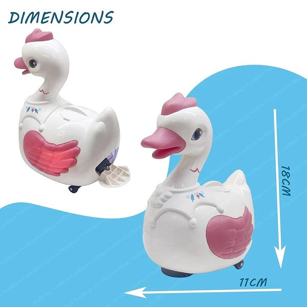 Musical Electric Crawling Goose Duck With Lights & Egg Laying