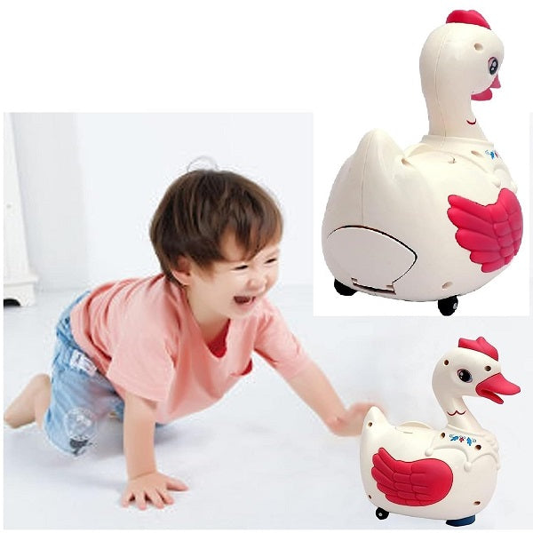 Musical Electric Crawling Goose Duck With Lights & Egg Laying