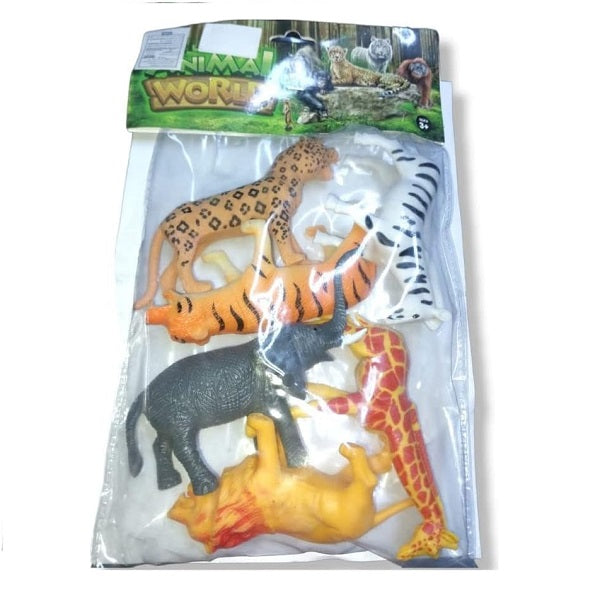 Jungle Zoo Wild Animals Set Of 6 Pcs