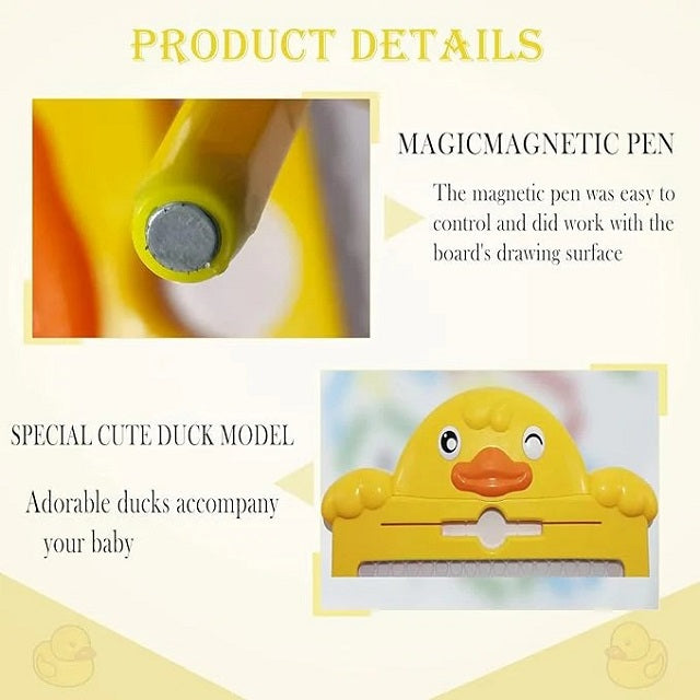 Cute Duck Theme Magnetic Drawing Multicolour Beans Board