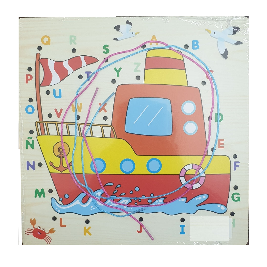 Wooden Lacing Educational Activity Board