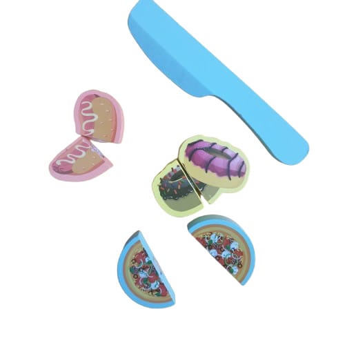 Wooden 3D Fast Food Cutting Puzzle Sorting Board