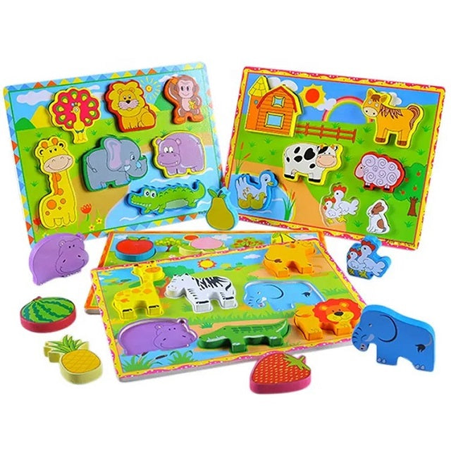 Wooden 3D Interactive Sorting Educational Boards