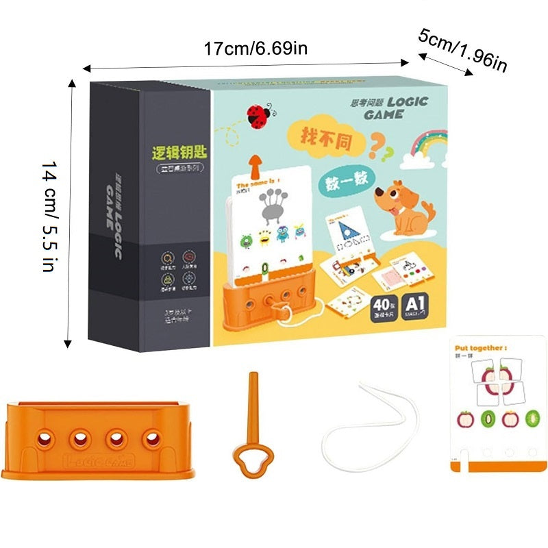 Montessori Logic Key Game With Flash Cards