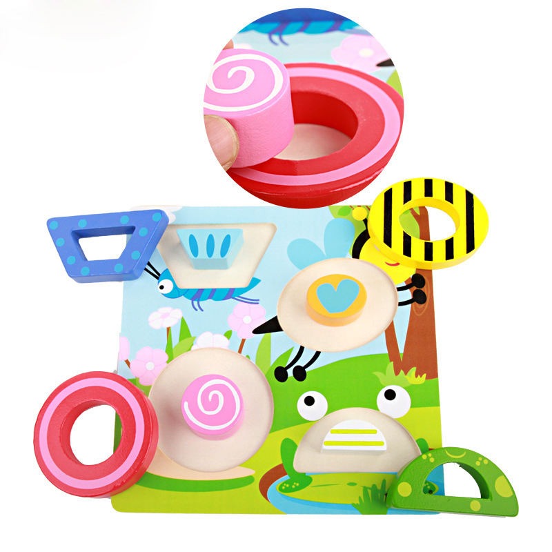 Wooden 3D Montessori Inshape Sorting Board
