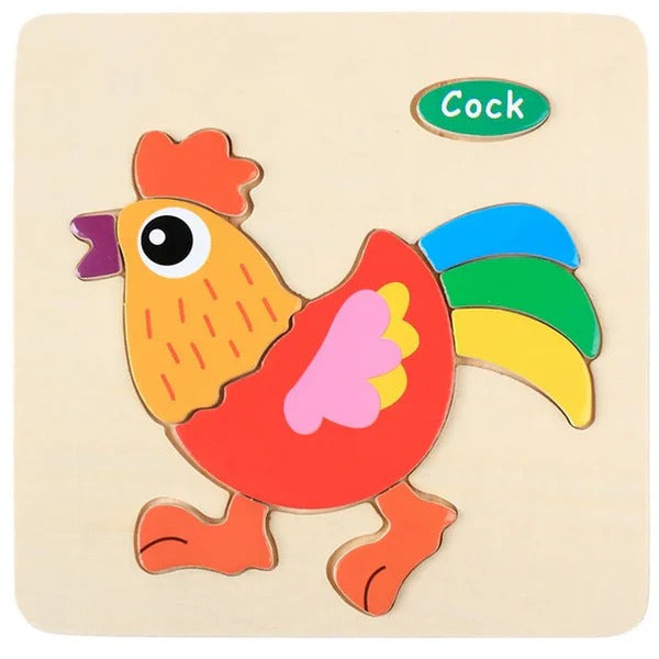 Wooden Montessori Jigsaw Puzzle Board