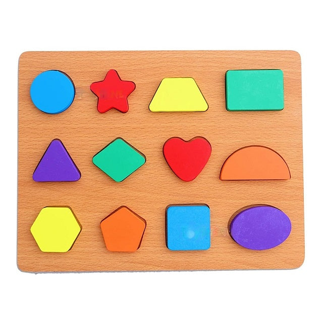 Wooden 3d Colorful Alphabets,Numbers & Shapes Sorting Boards