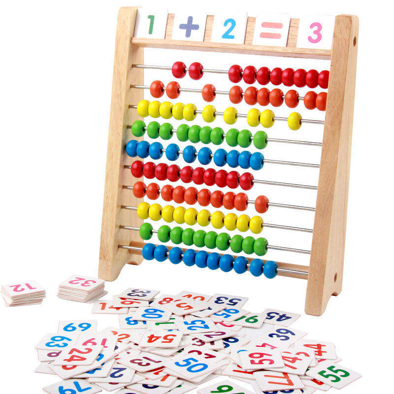 Wooden Computing Rack Abacus With Maths Activity