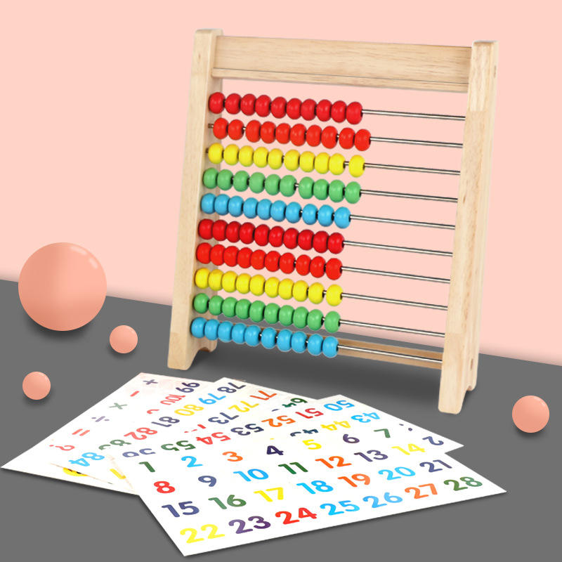 Wooden Computing Rack Abacus With Maths Activity