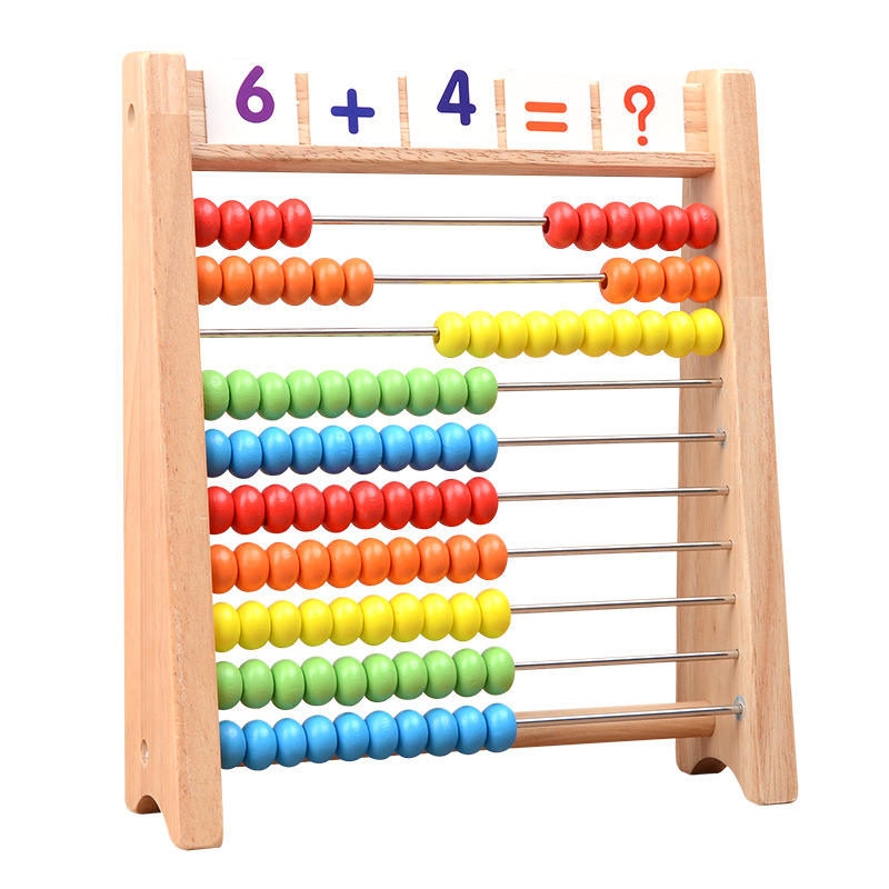 Wooden Computing Rack Abacus With Maths Activity