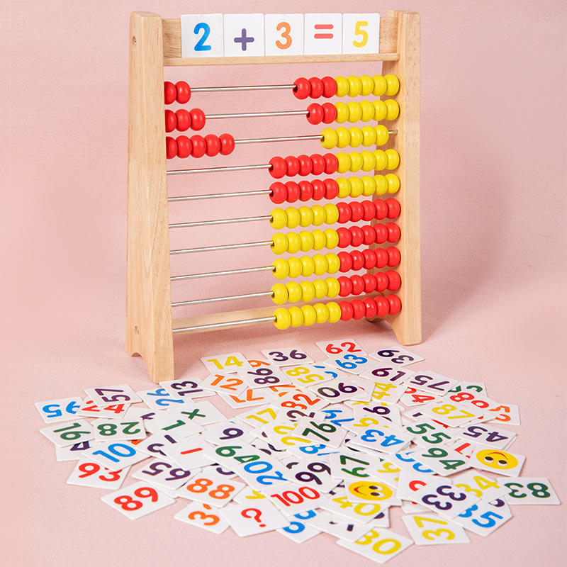 Wooden Computing Rack Abacus With Maths Activity