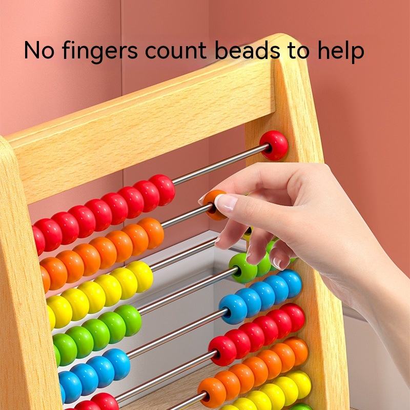 Wooden Computing Rack Abacus With Maths Activity