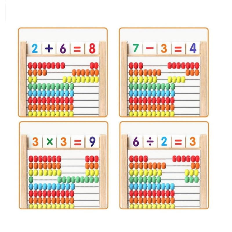 Wooden Computing Rack Abacus With Maths Activity