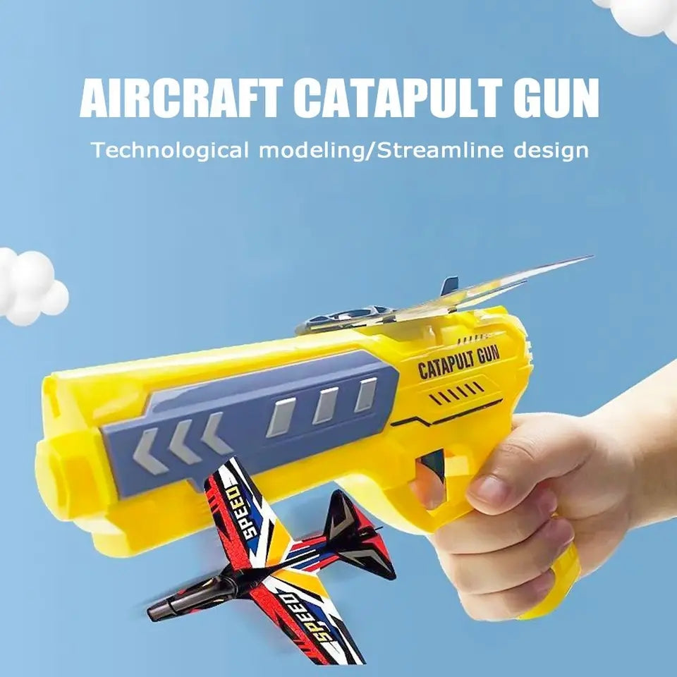 Airplane Launcher Flying Glider Catapult Gun
