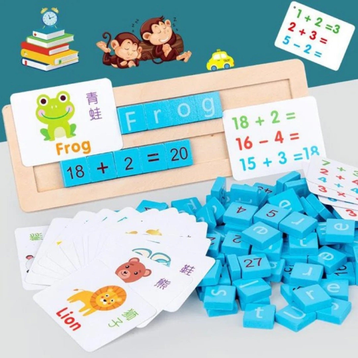 Wooden Alphanumeric Spelling & Maths Teaching Kit – MGT Toys