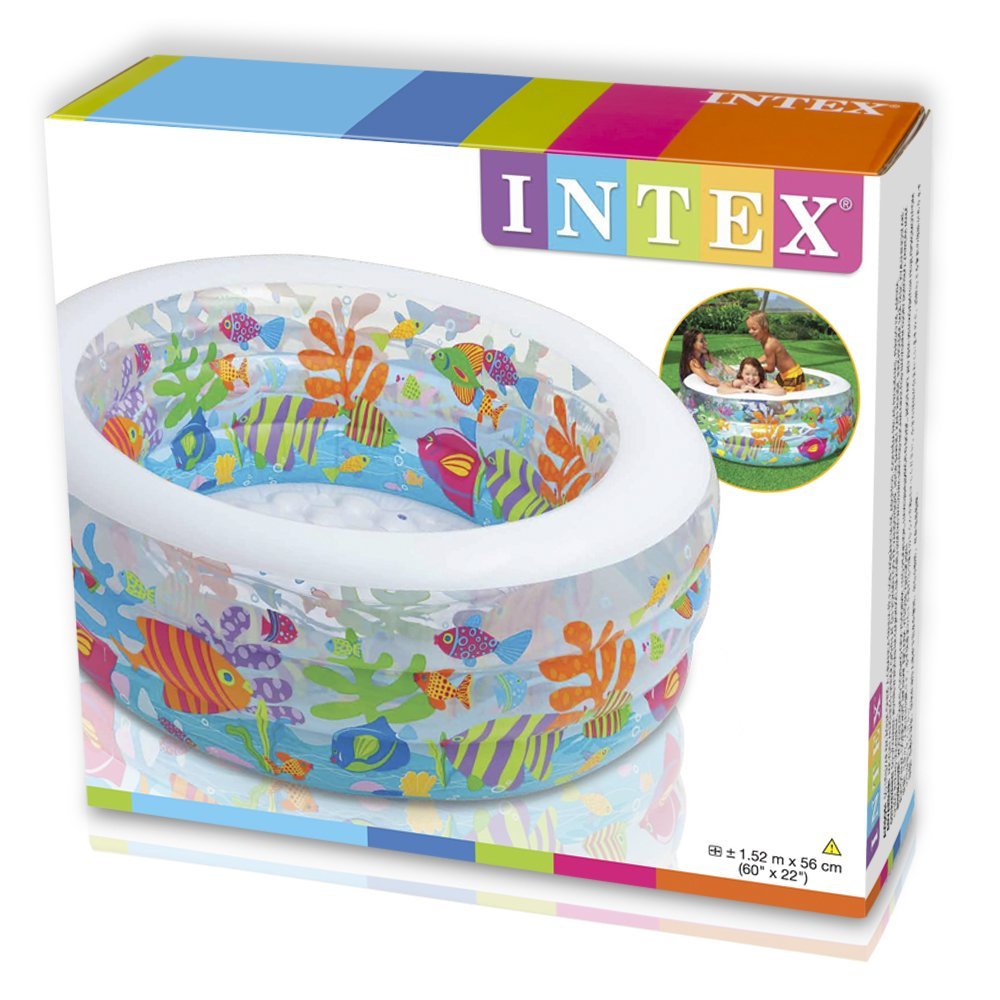 Intex Inflatable Aquarium Round Pool 60 inch With Free Pump