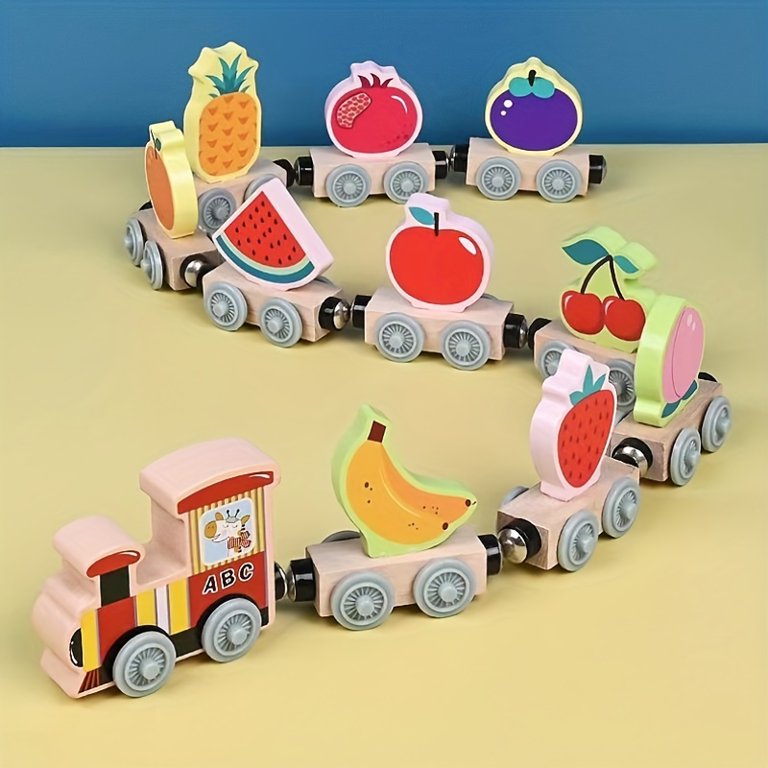 Wooden Magnetic Multicolor Characters Train
