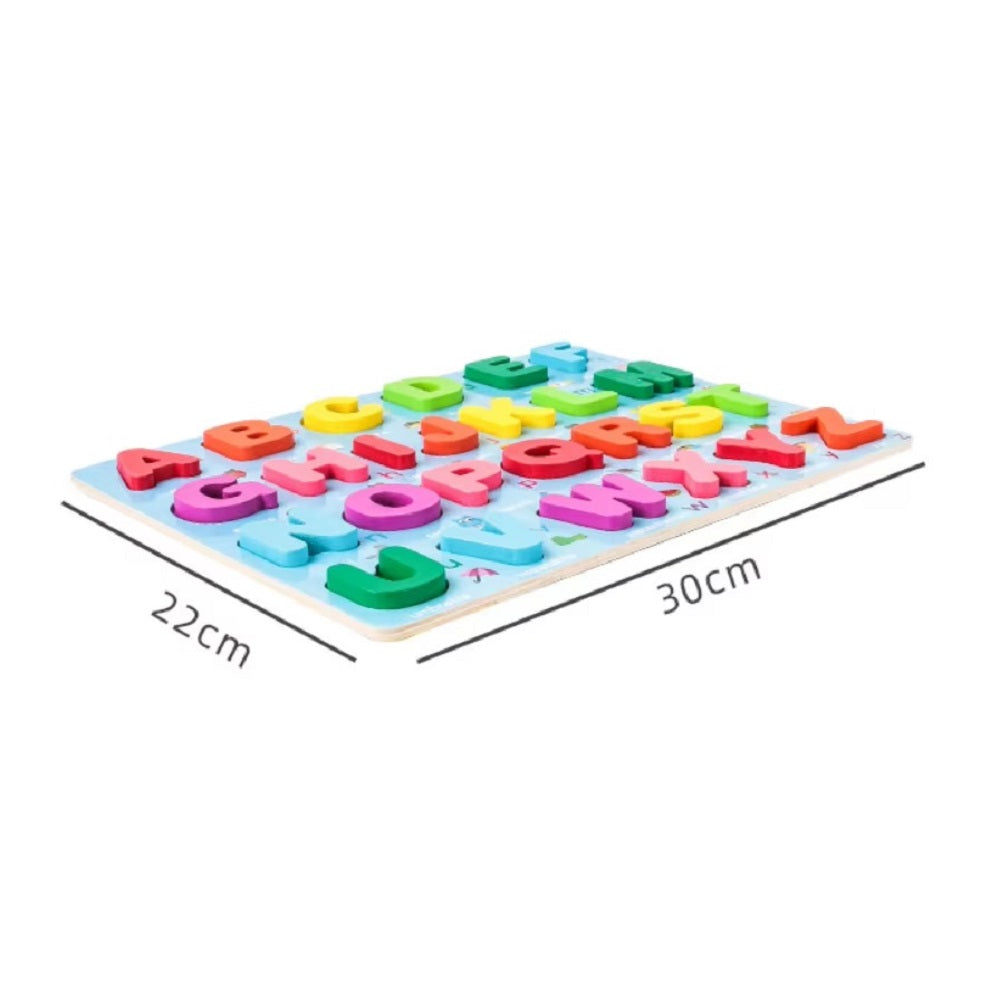 Wooden 3d Colorful Alphabets,Numbers & Shapes Sorting Boards