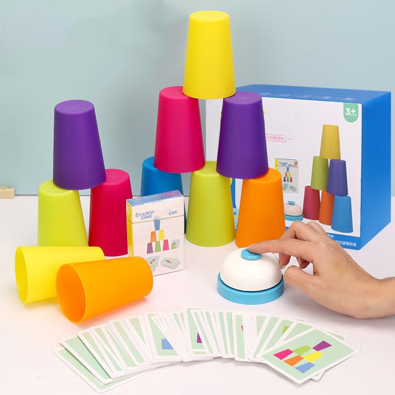 Stacking Cups Quick Reflexes Game With Challenges Cards – MGT Toys