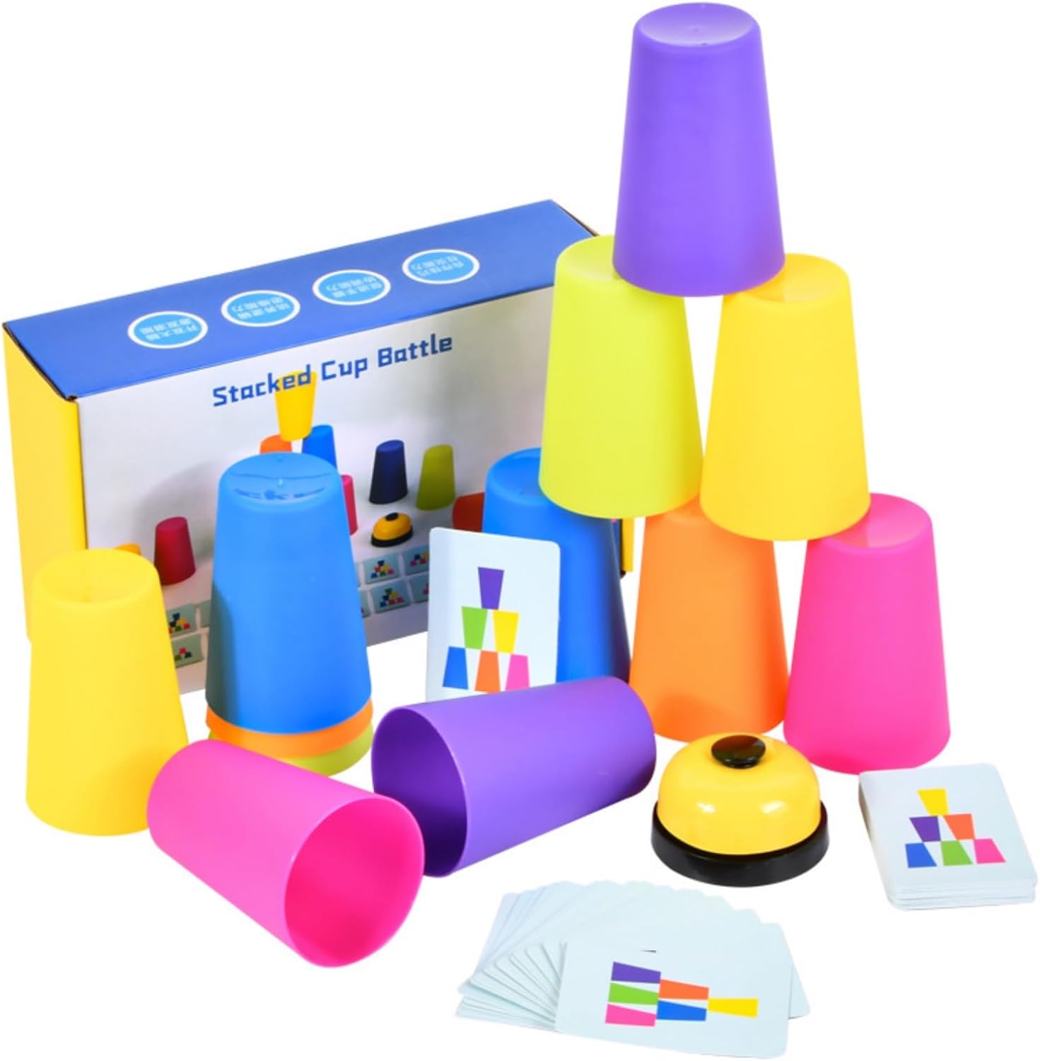 Stacking Cups Quick Reflexes Game With Challenges Cards – MGT Toys