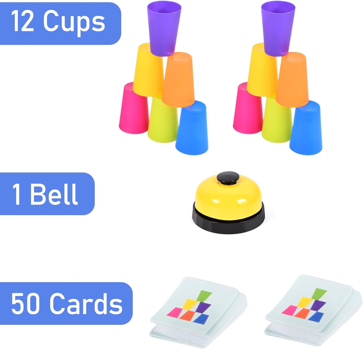 Stacking Cups Quick Reflexes Game With Challenges Cards – MGT Toys