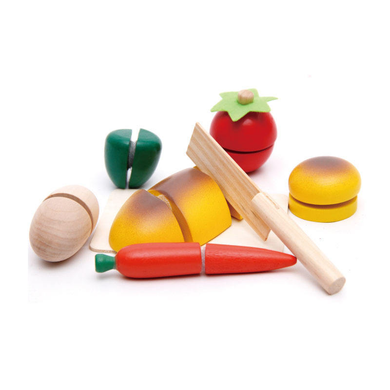 Wooden Snacks Cutting Simulation Activity Toy