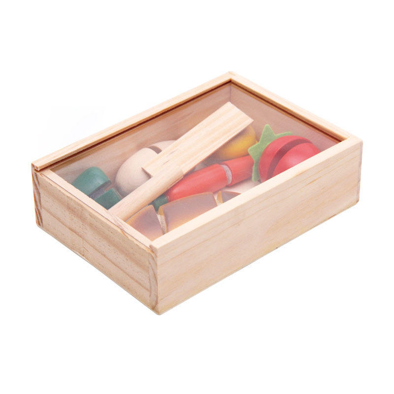 Wooden Snacks Cutting Simulation Activity Toy