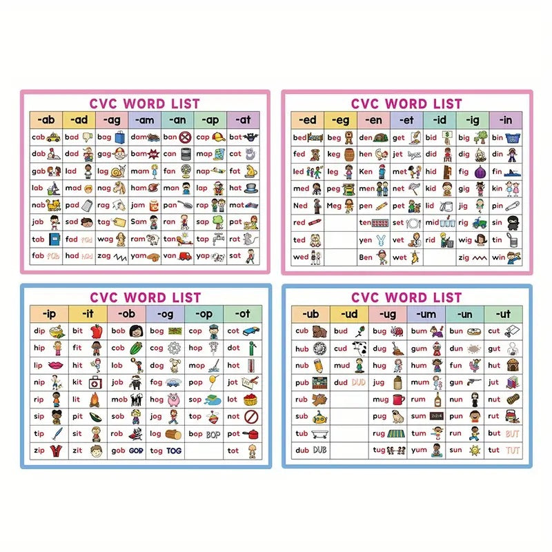 CVC Words and Maths Activity Phonics Spinner Game Kit