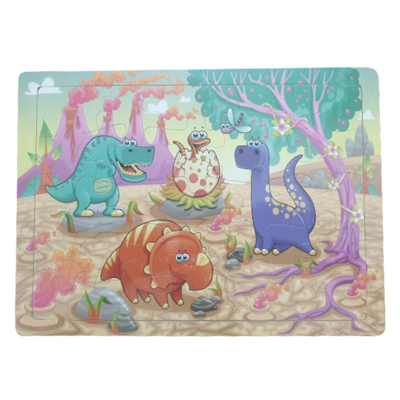 Wooden Jurassic Park Learning Jigsaw Puzzle Board