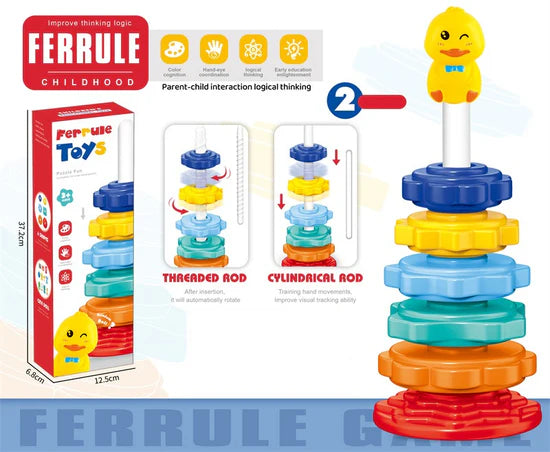 Rainbow Rotating Spin Stacking Ferrule Tower