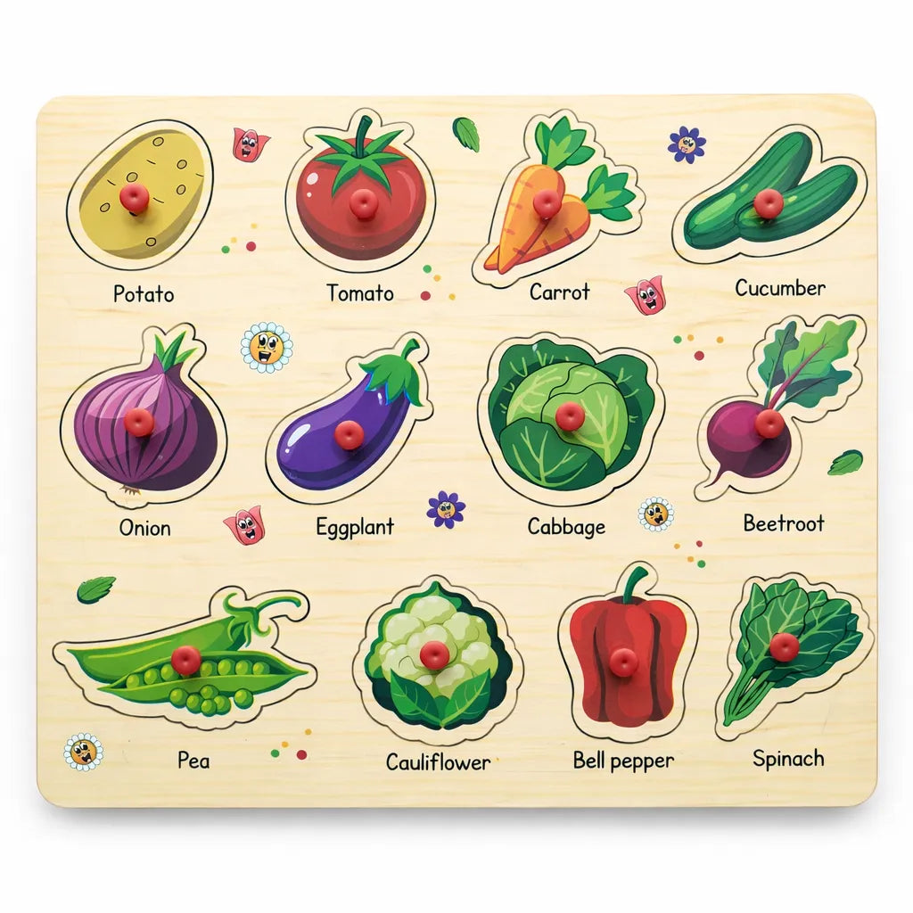 Wooden Montessori Peg Puzzle Sorting Boards - The Ultimate Early Learn ...