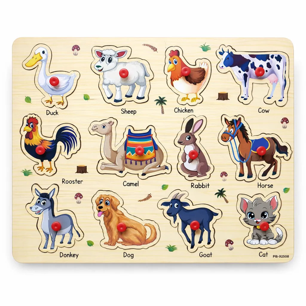 Wooden Montessori Peg Puzzle Sorting Boards - The Ultimate Early Learn ...