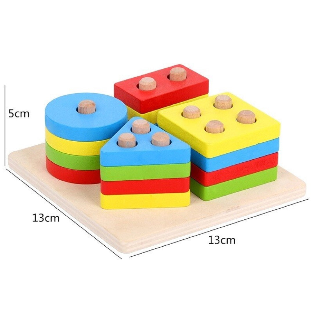 Montessori Starter 4-in-1 Combo – Essential Wooden Learning Toys