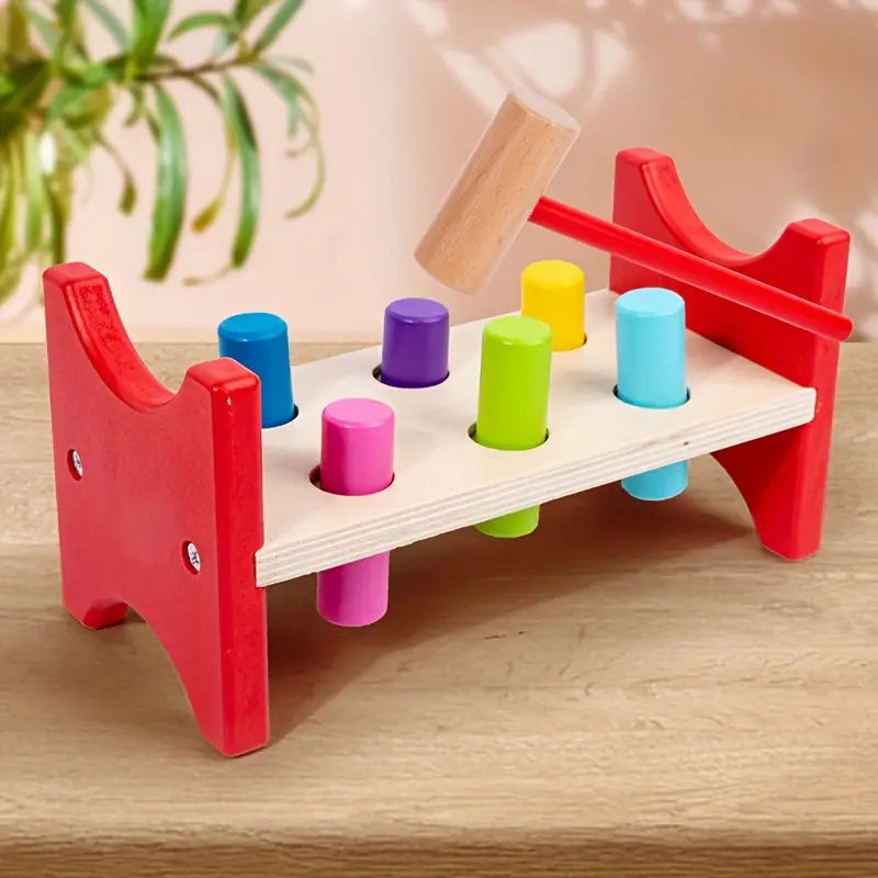 Wooden Strikes Intelligent Multicolor Hammer Piling Table