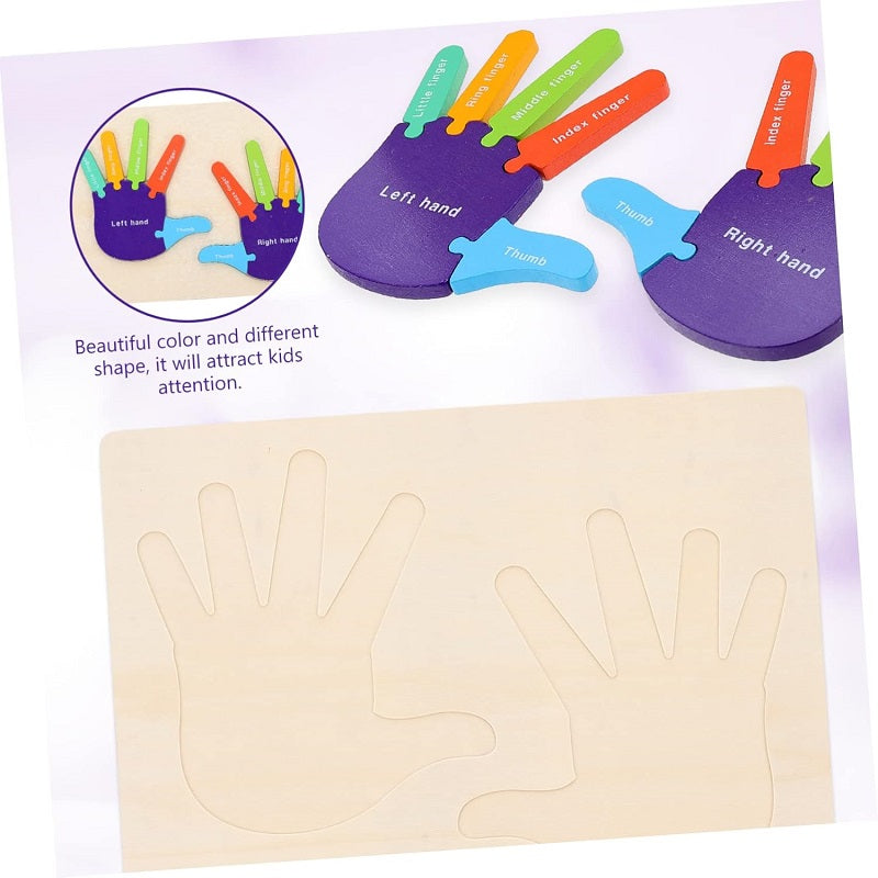 Wooden Montessori 3D Hand Cognitive Puzzle