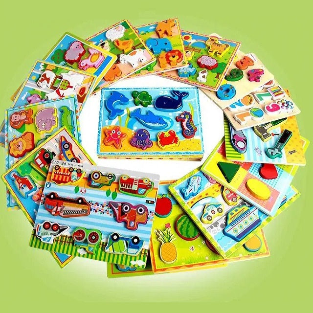 Wooden 3D Puzzle Sorting Educational Board