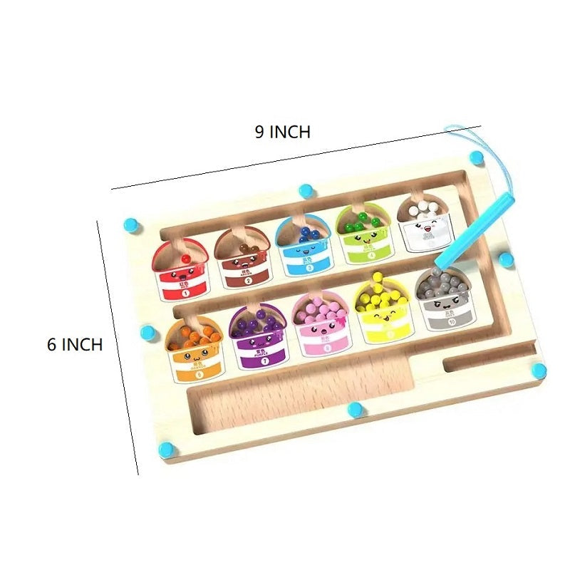 Magnetic Multicolor Beads Sorting Maze