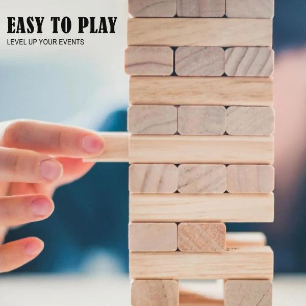Wooden Classic Jenga Stacking Tower