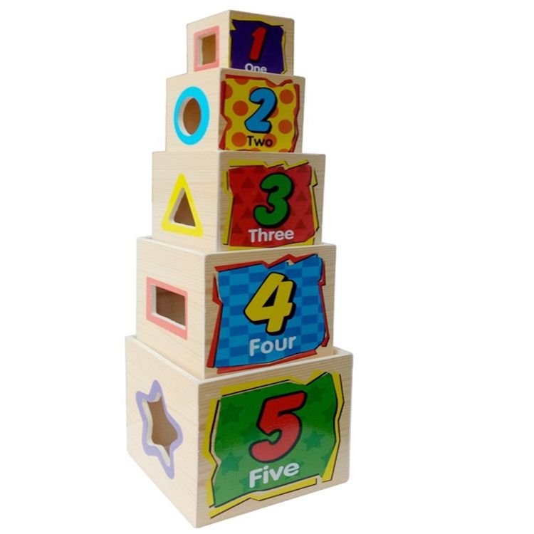 Wooden Montessori Nesting & Stacking Blocks Set
