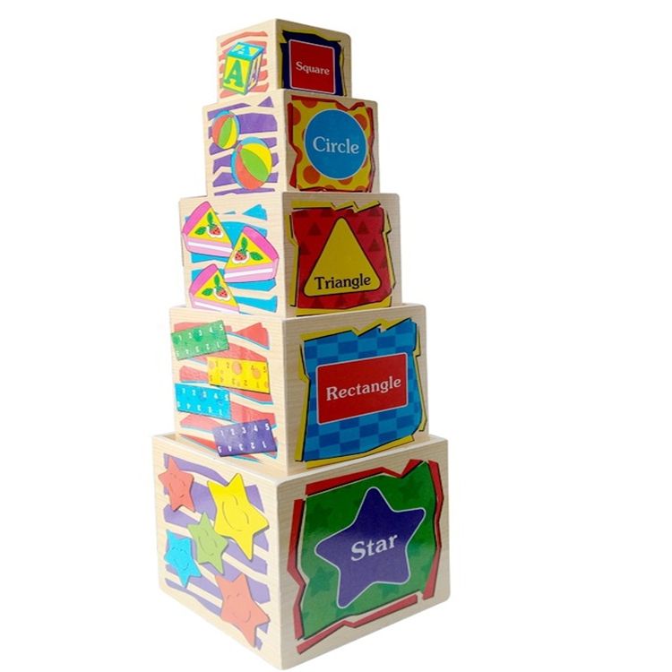 Wooden Montessori Nesting & Stacking Blocks Set