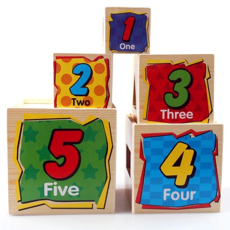 Wooden Montessori Nesting & Stacking Blocks Set