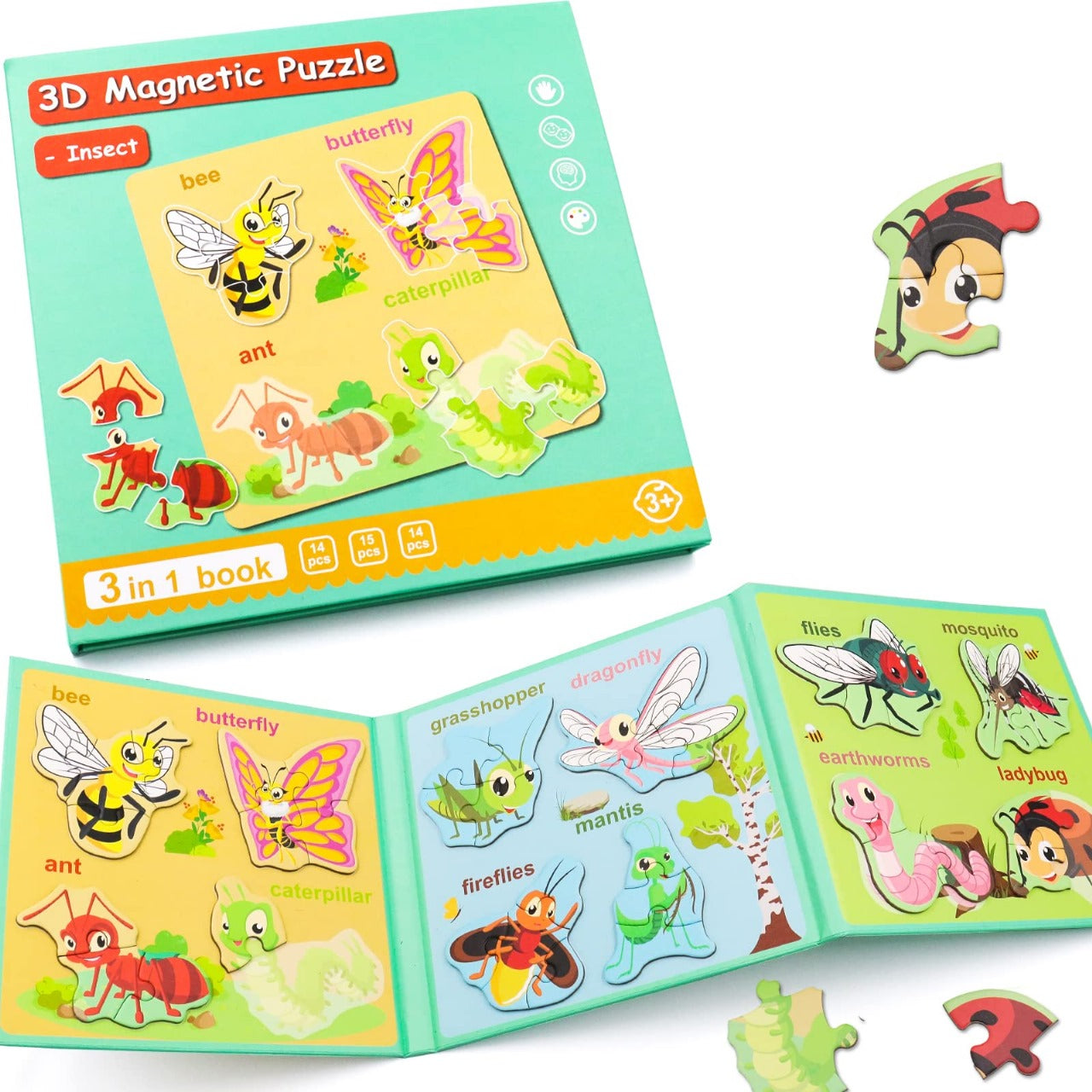 Magnetic Insects Creative Puzzle Book