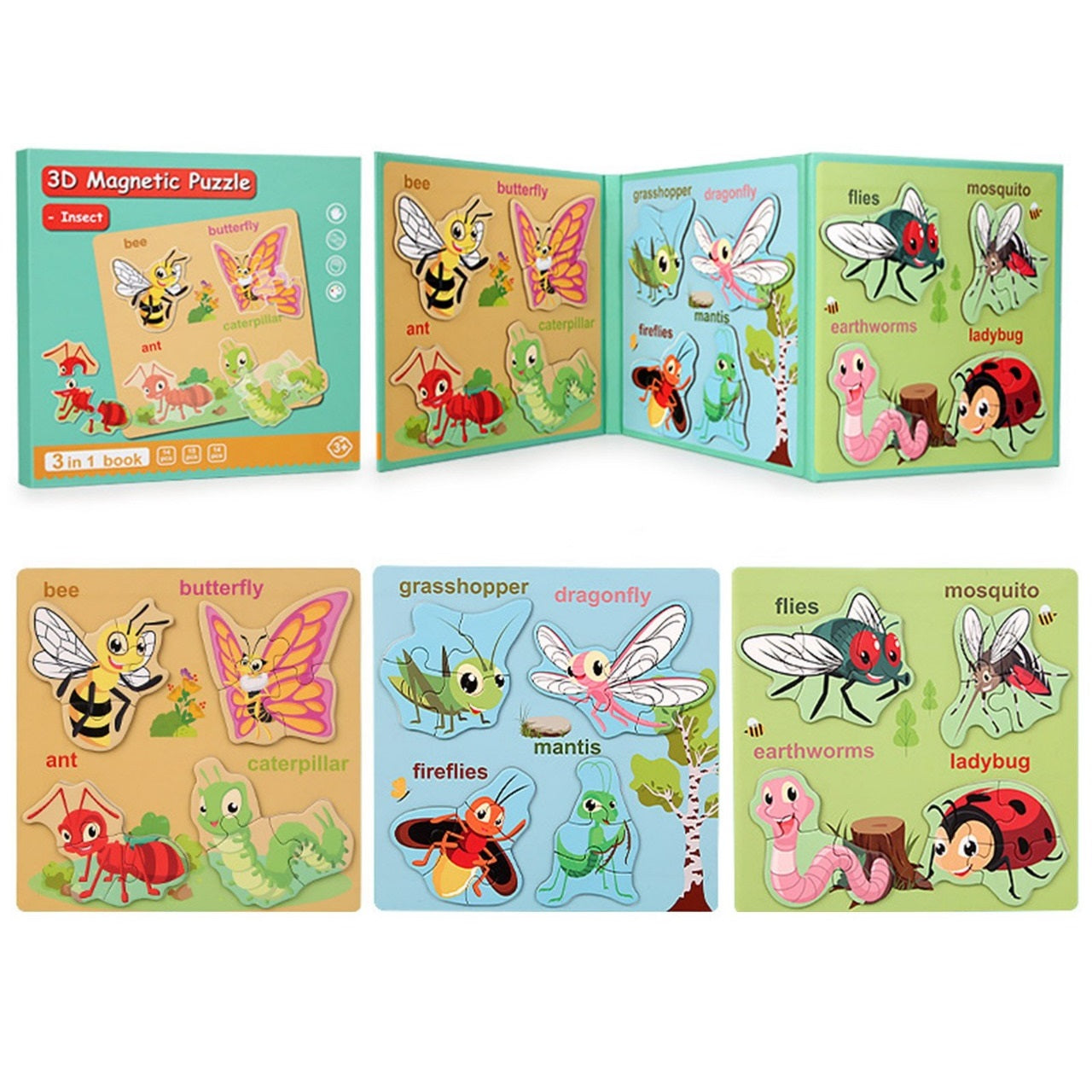 Magnetic Insects Creative Puzzle Book