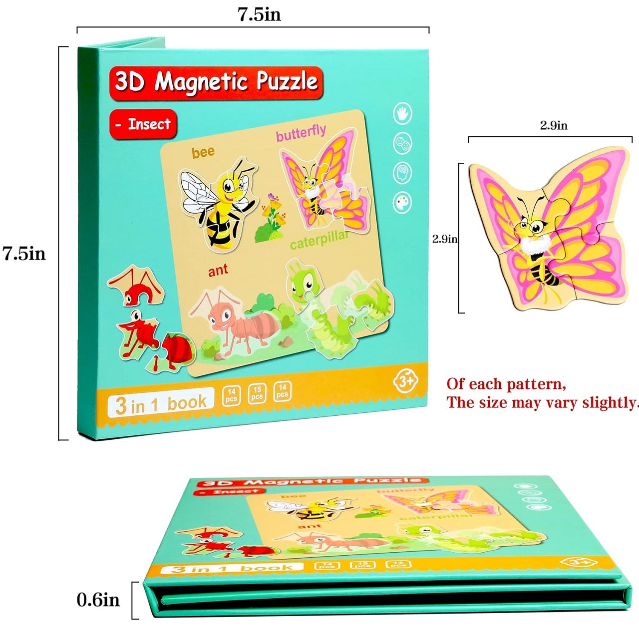 Magnetic Insects Creative Puzzle Book