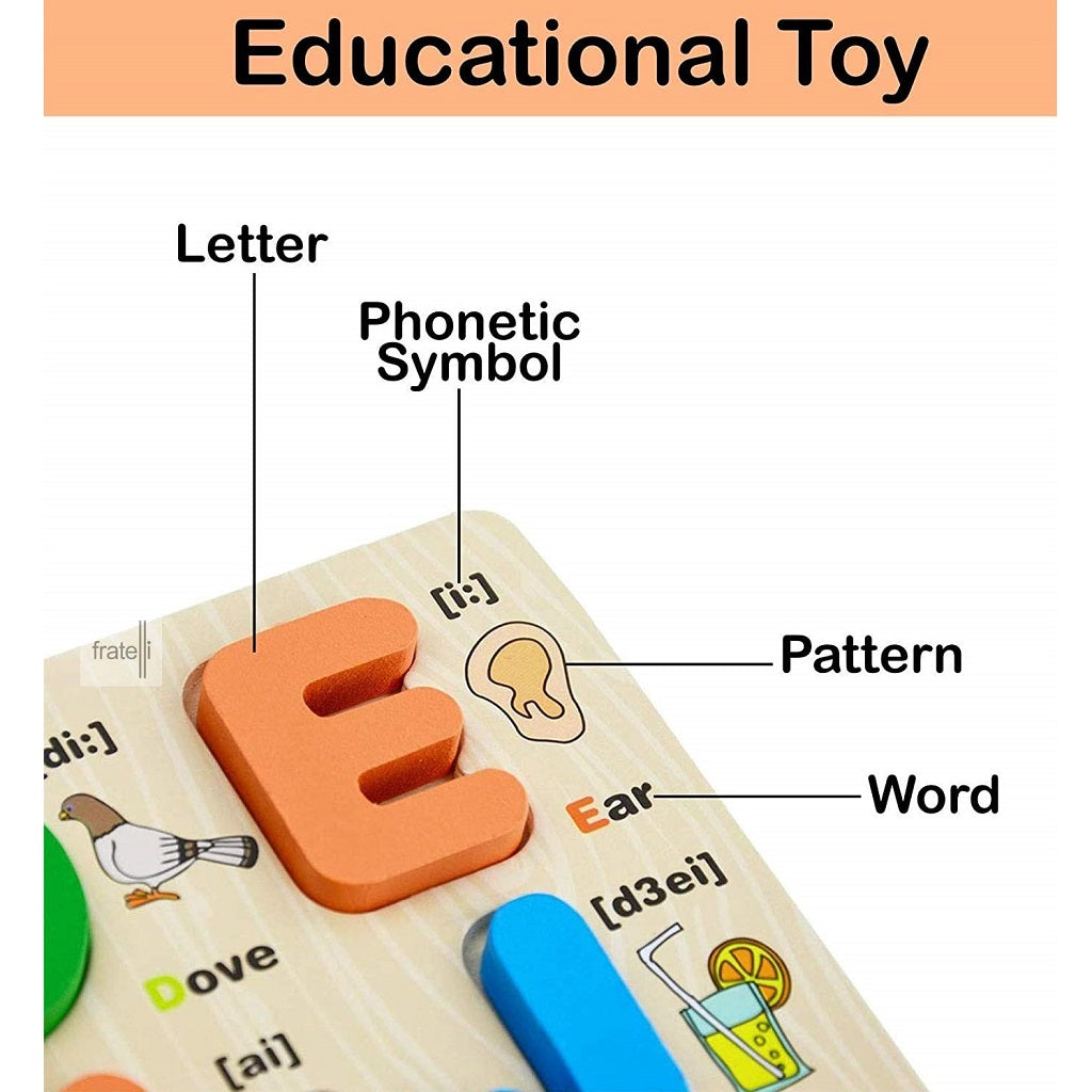 Wooden 3D Alphabets And Numbers Jumbo Sorting Boards