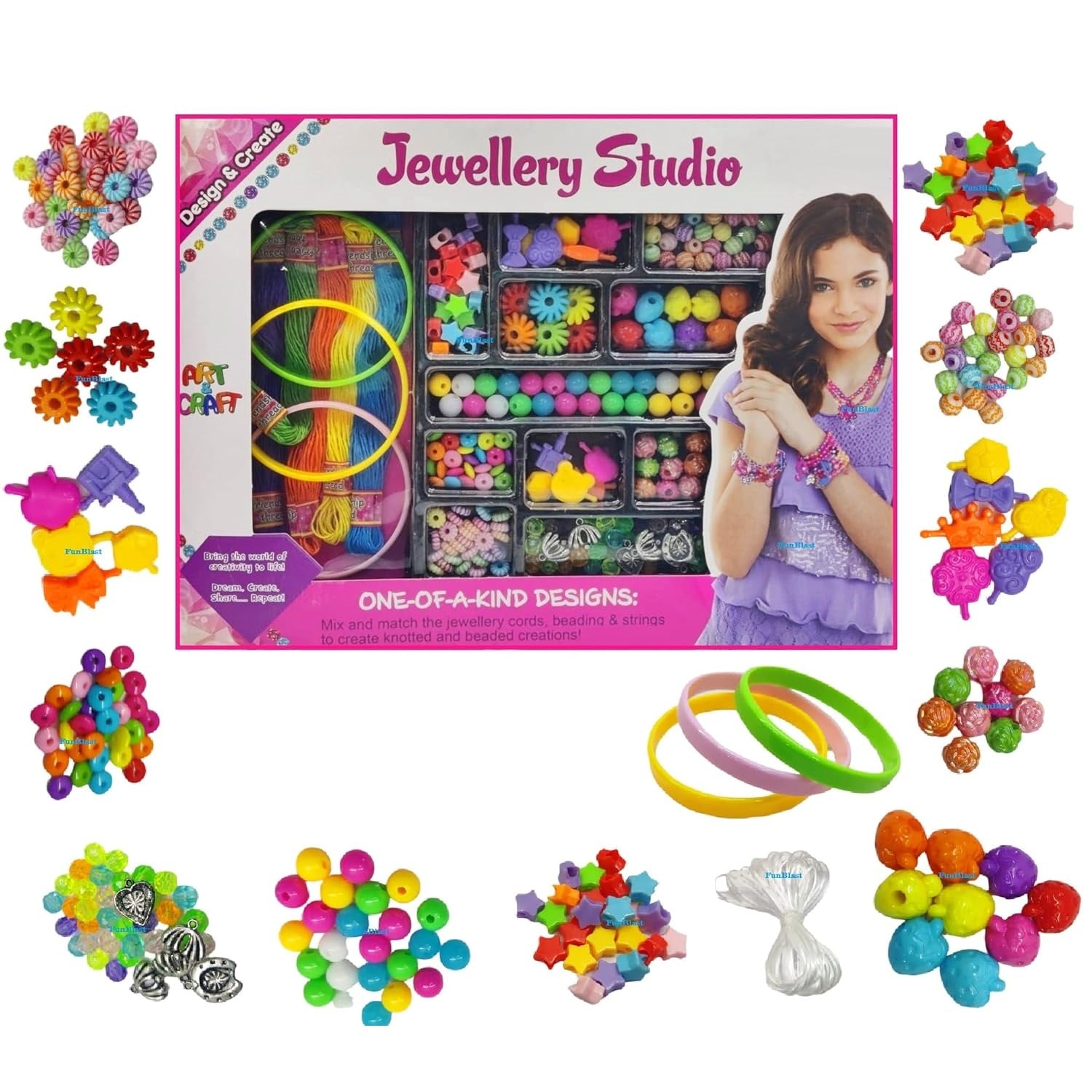 DIY Art & Craft Beads Jewellery Set Kit