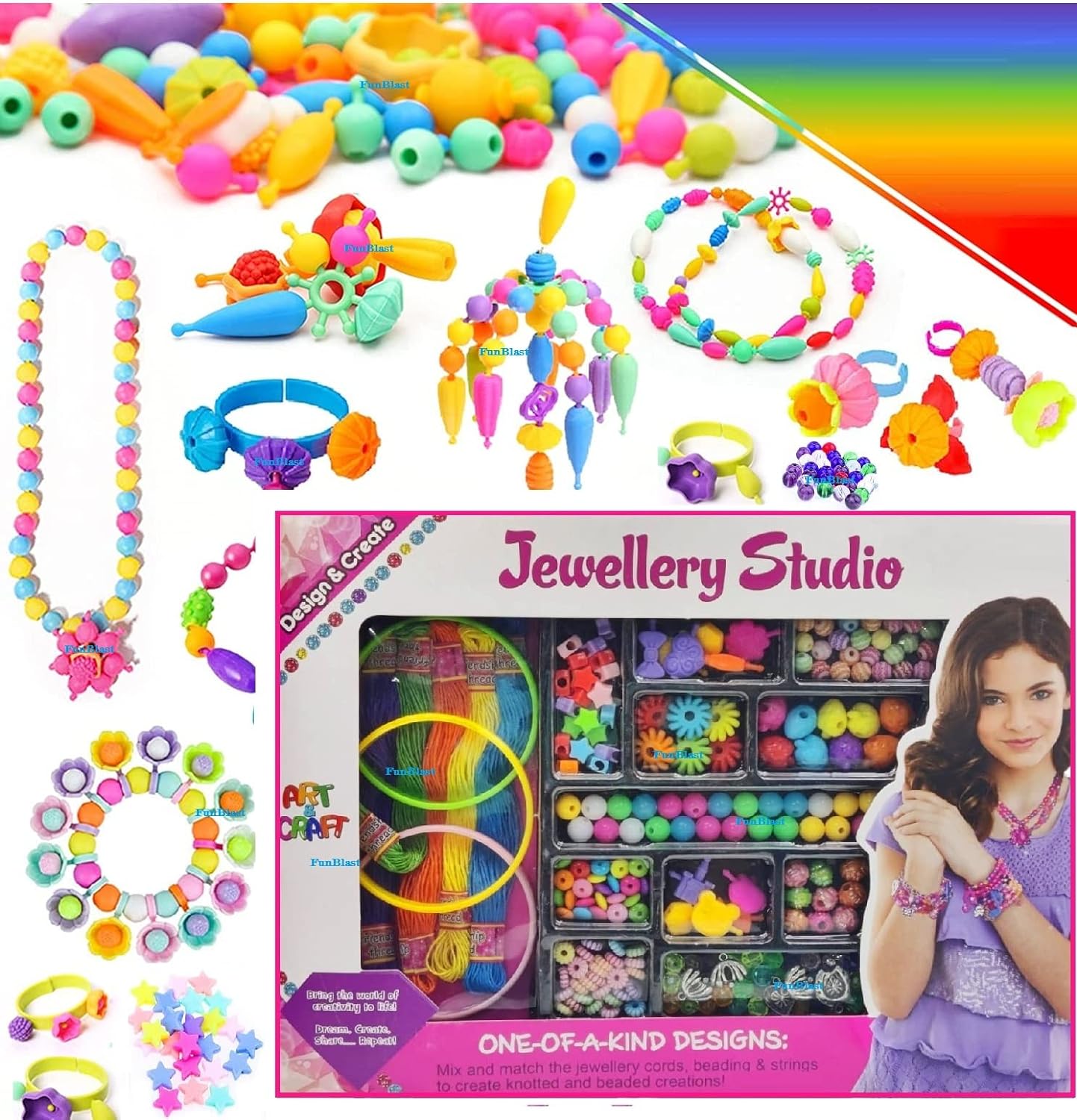 DIY Art & Craft Beads Jewellery Set Kit