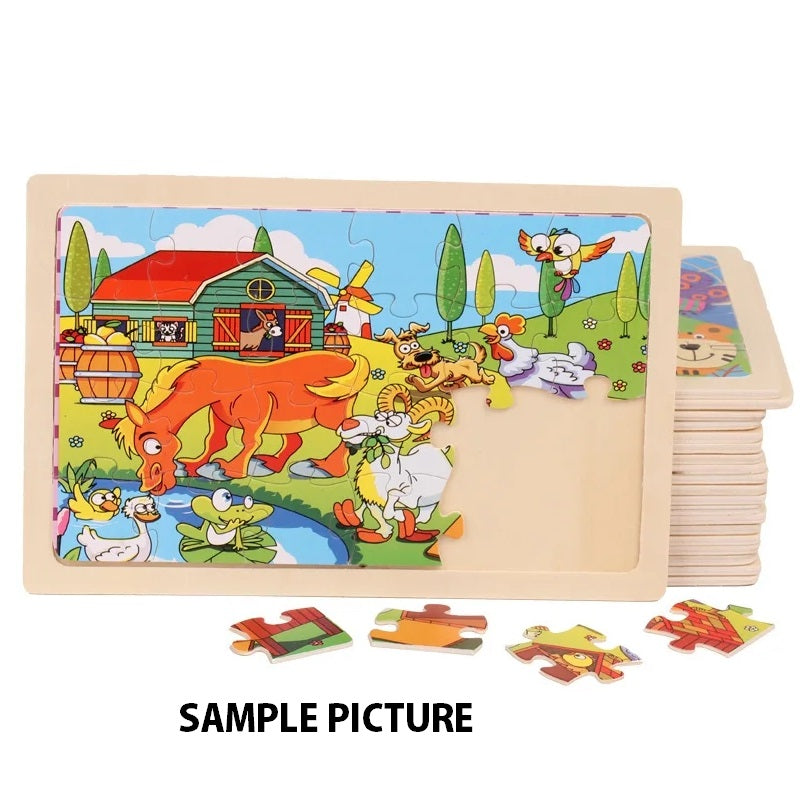 Wooden Shapes & Colors Learning Jigsaw Puzzle Board