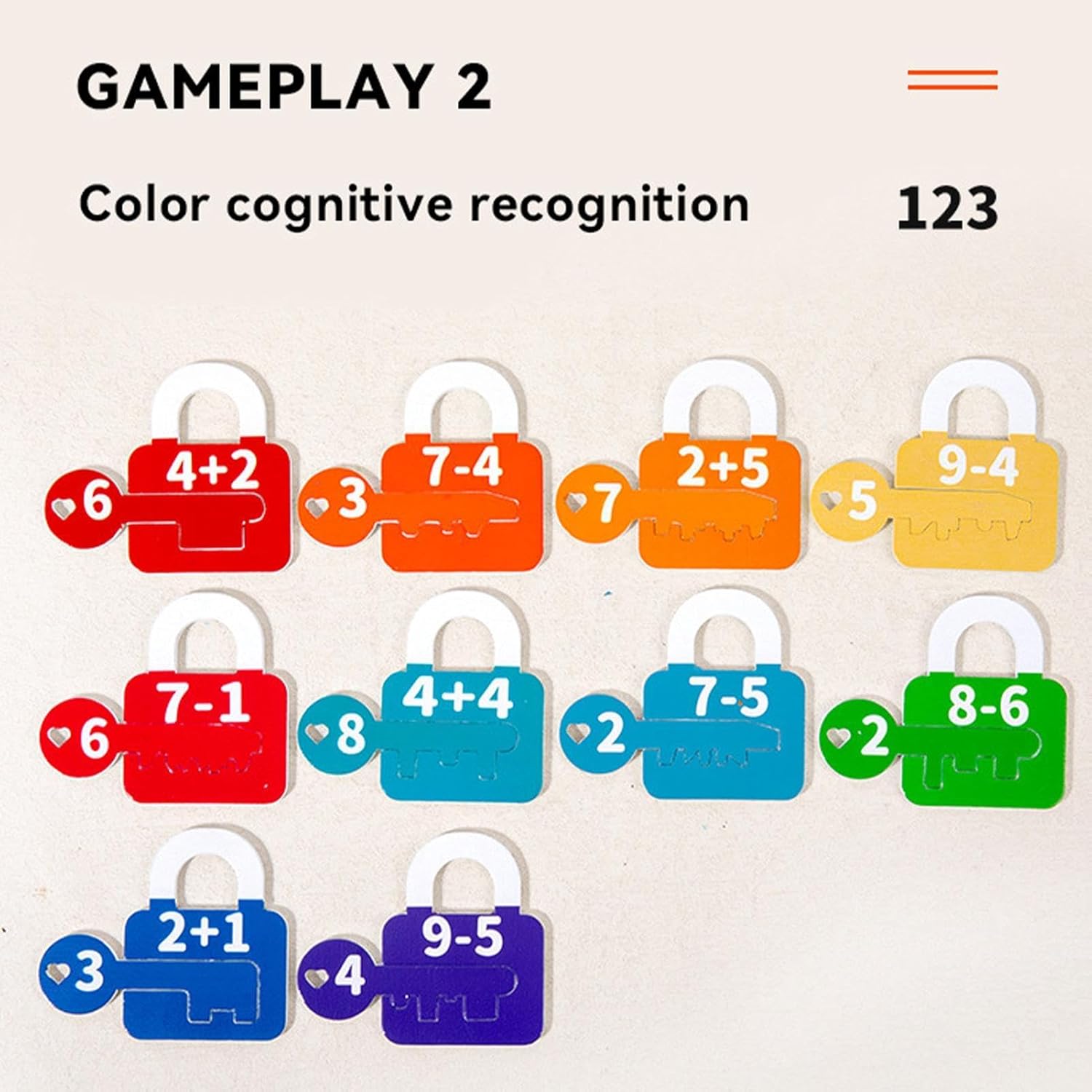Wooden Locks & Keys Numbers Counting Letters Recognition Activity Toy ...