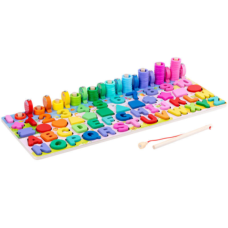 Wooden 8 in 1 Montessori Logarithm Busy Board